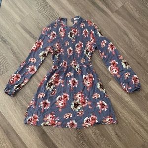 Lush Floral Long-Sleeve Dress - Women’s XS